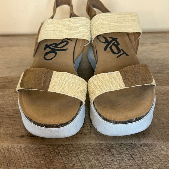 Size 10 OTBT nova platform sandals tan brown shoes - Picture 2 of 8